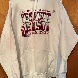 Hoosiers IU 2025 National Champions 16-0 Perfect Season Hoodie NWT Men’s XXL